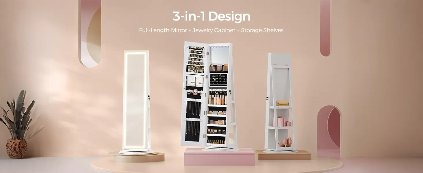 Dulap de bijuterii cu LED – imagine detaliu 2